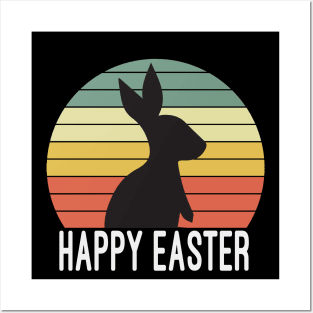 happy easter vintage sunset Posters and Art